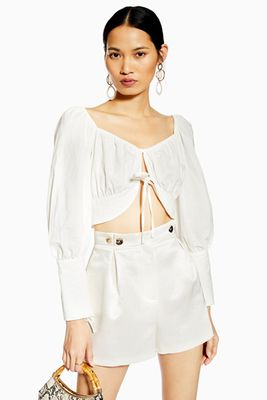 Satin-Button-Short from Topshop