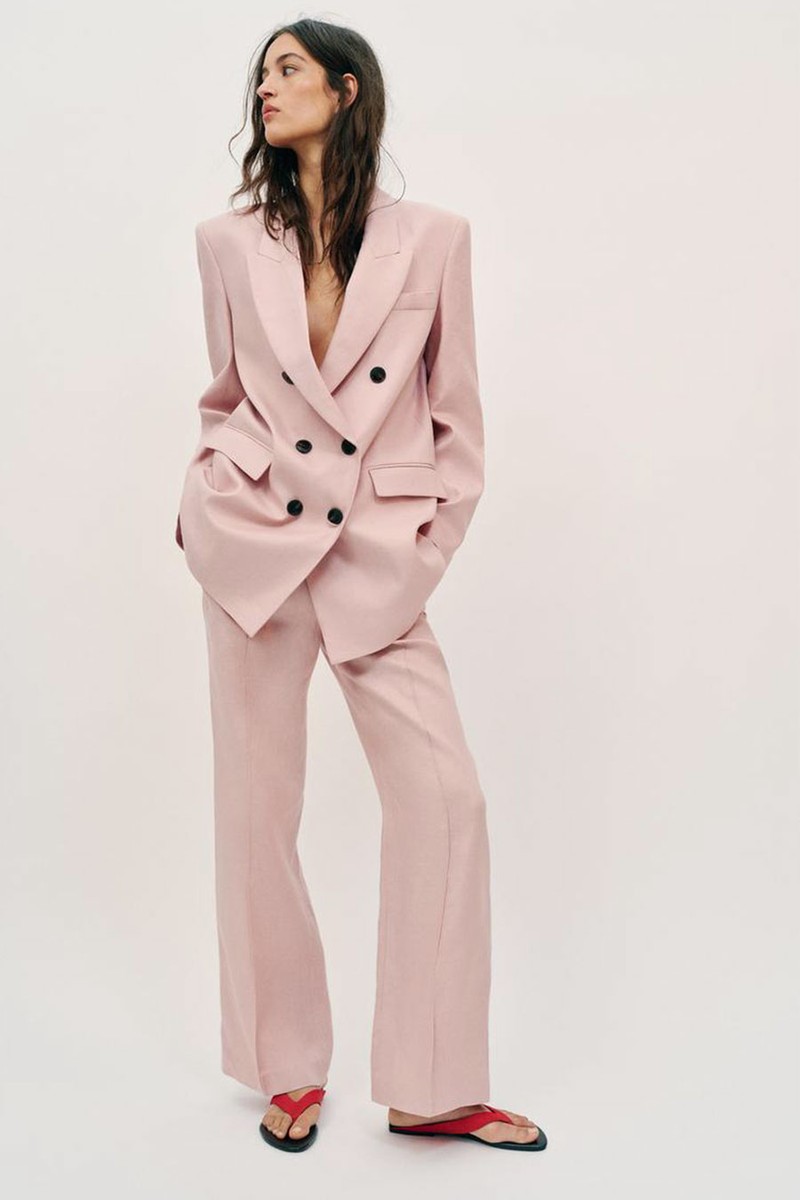 100% Linen Double-Breasted Blazer from Zara