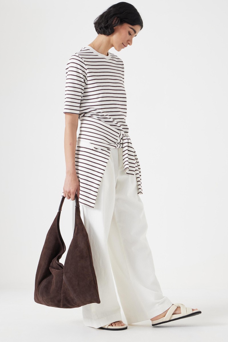 Suede Hobo Tote Bag