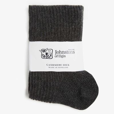 Ribbed Cashmere Socks from Johnstons