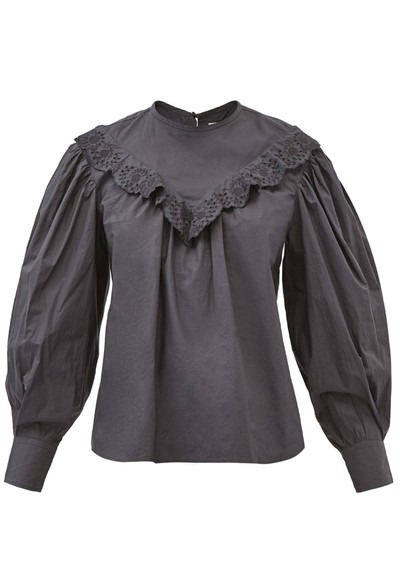 Ounissa Lace-Trimmed Yoke