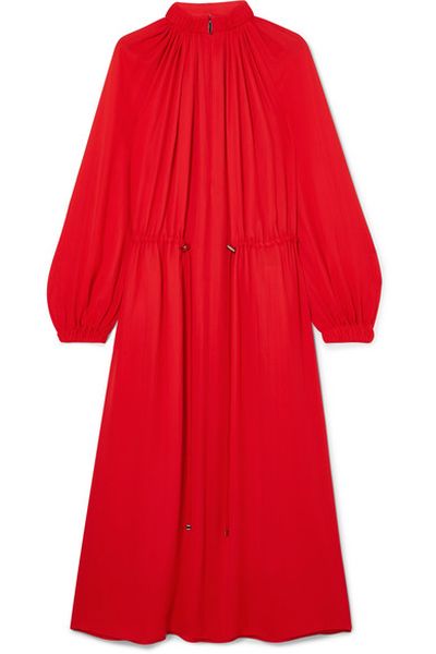 Gathered Crepe Midi Dress from Tibi