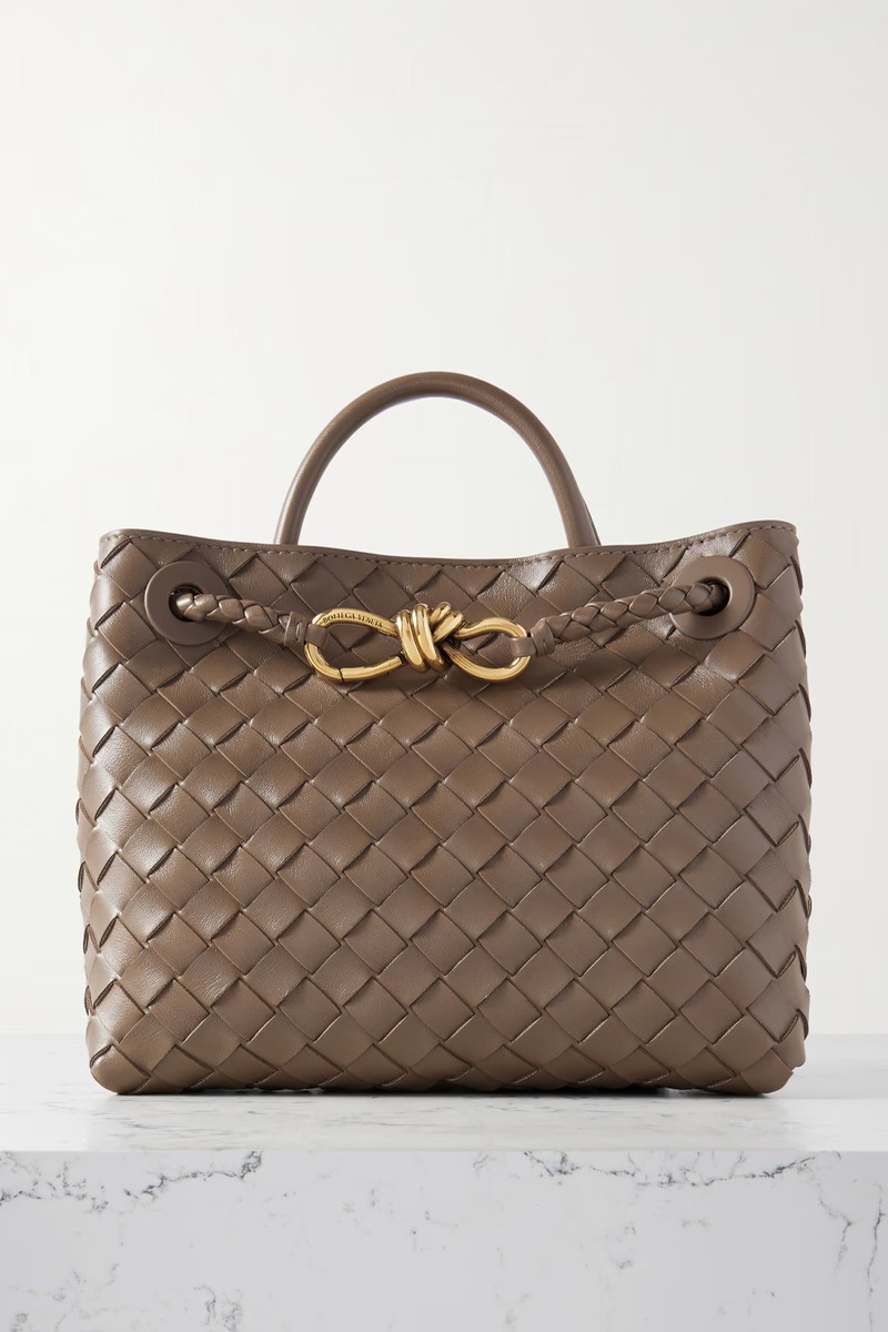 Andiamo Small Intrecciato Leather Tote from BOTTEGA VENETA