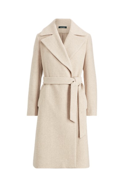 Wool-Blend Belted Coat