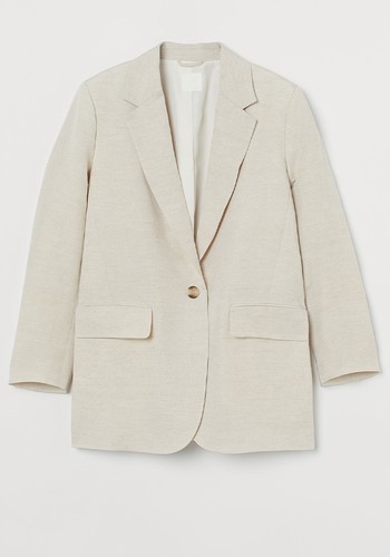 Oversized Linen Blend Jacket  from H&M