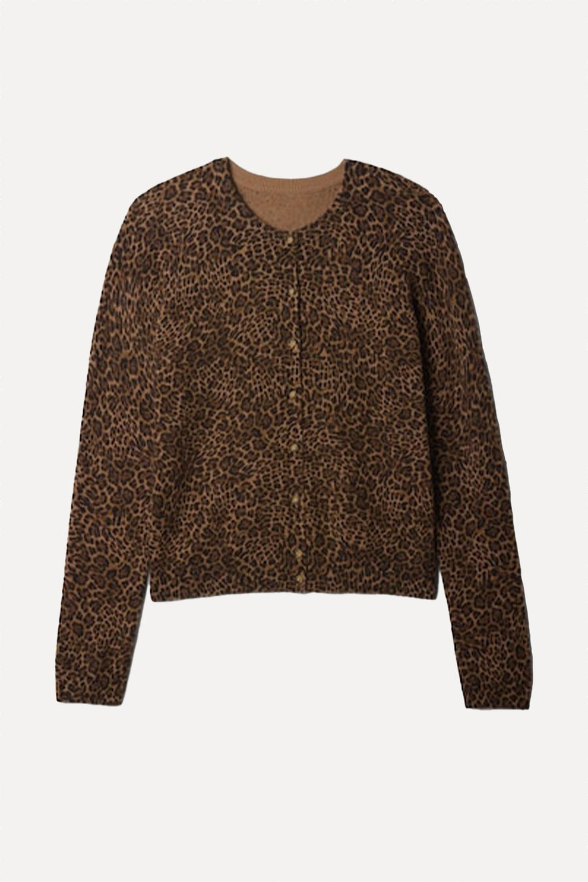 Brown CashSoft Leopard Print Cardigan from GAP