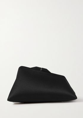 Large Leather-Trimmed Satin Clutch from The Attico