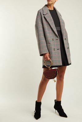 Houndstooth Check Wool-Blend Coat from Redvalentino
