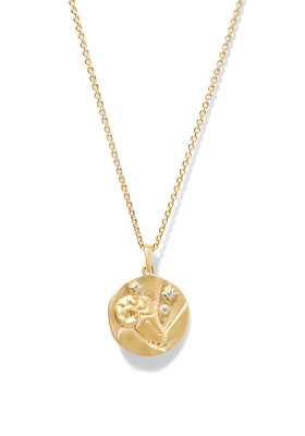 Aries Diamond Zodiac Necklace from Edge Of Ember