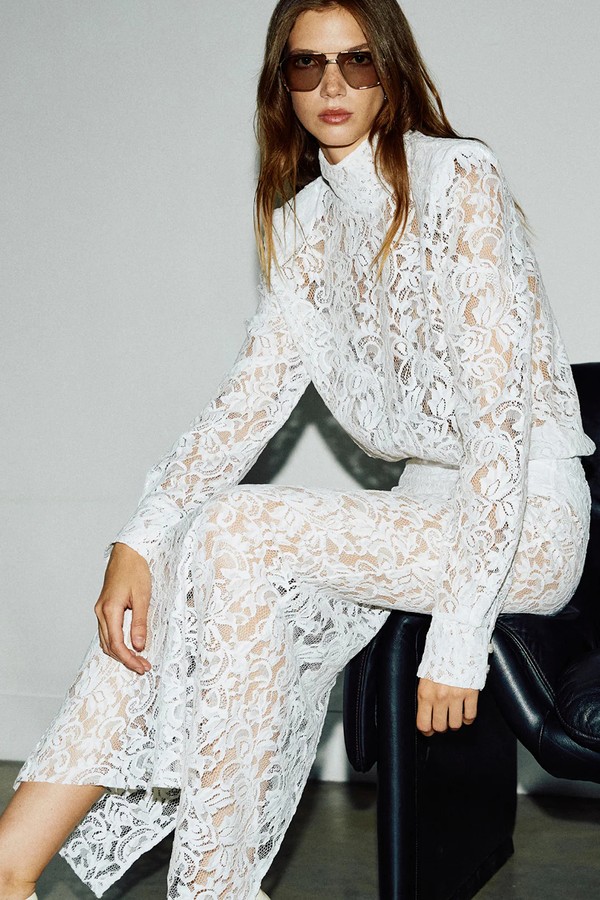 White Lace Bodysuit from De Savary