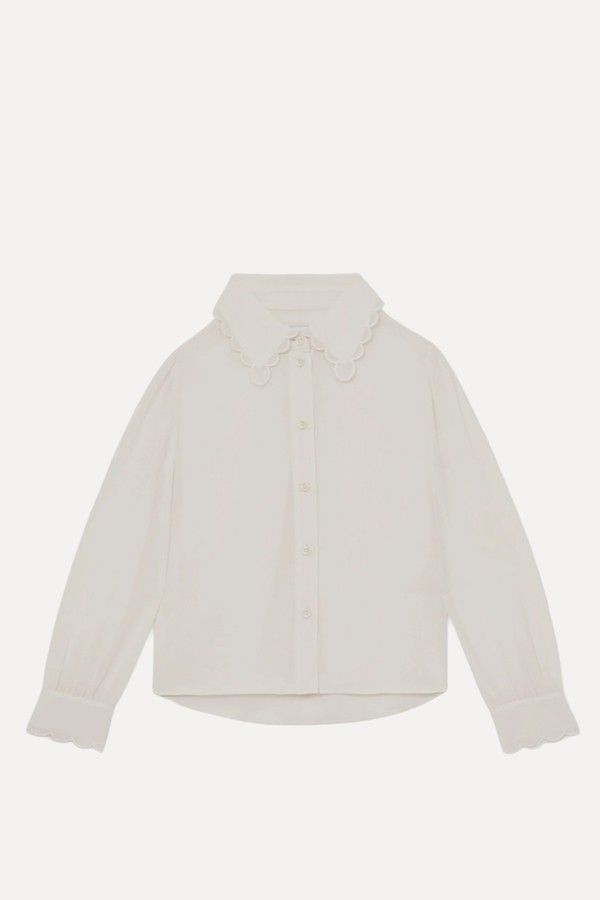 Elia Scallop-Edge Button-Through Shirt from Reiss