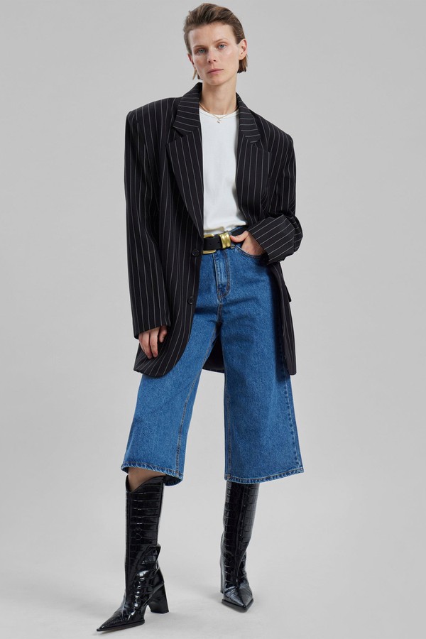 Mari Denim Bermuda Shorts from The Frankie Shop