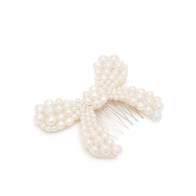 Faux-Pearl Bow Hair Slide from Simone Rocha