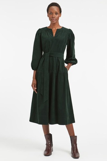 Erica Pin Corduroy Midi Dress from Cefinn