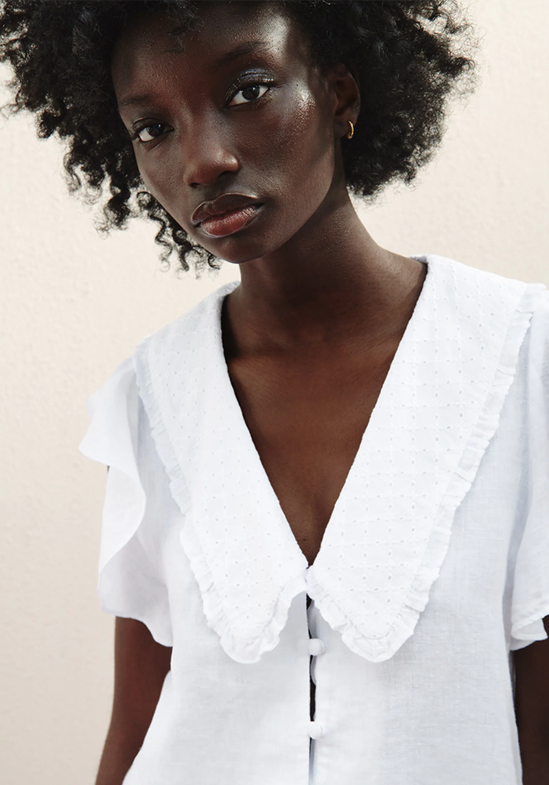 Linen Blend Blouse from Zara