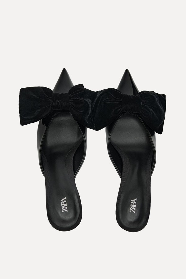 Heeled Mules With Bow from Zara