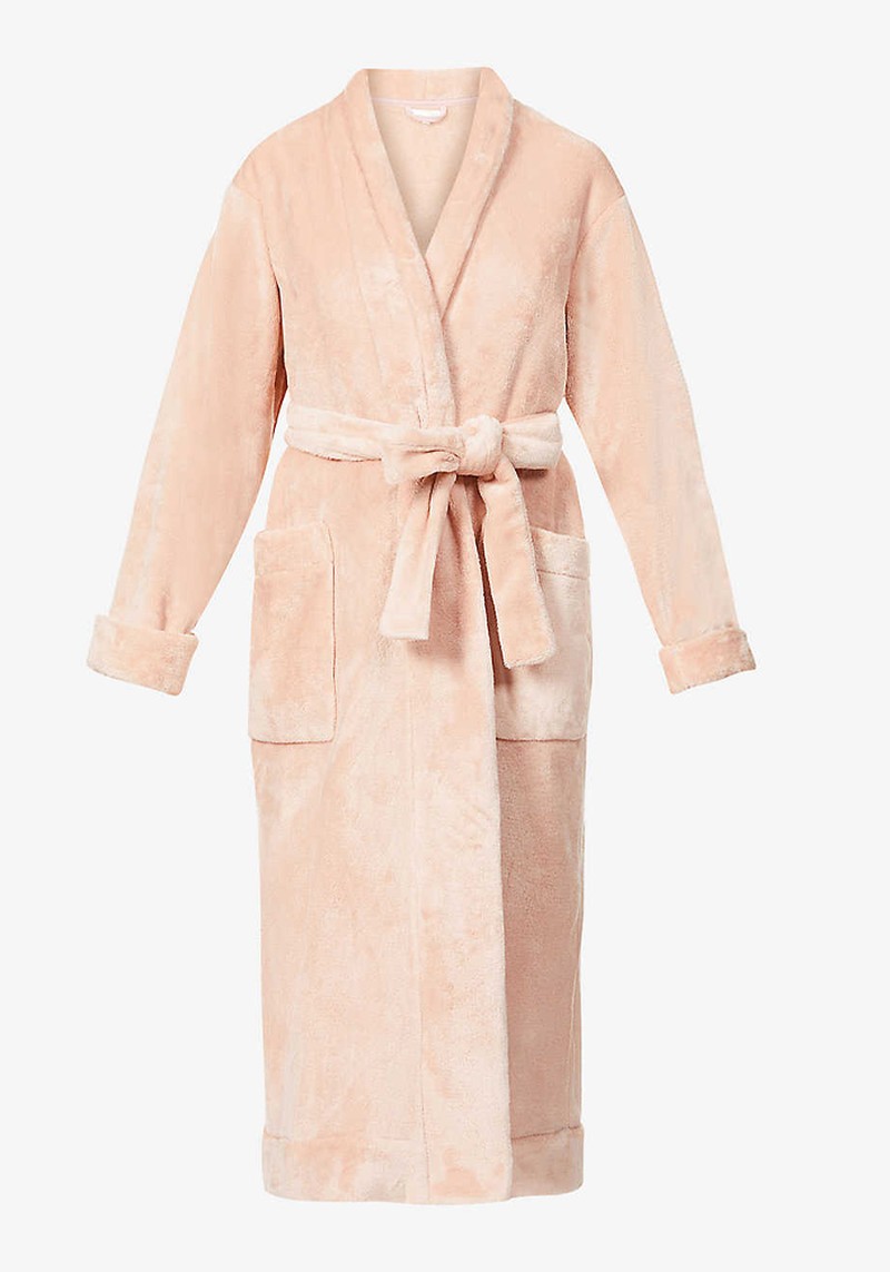 Winna Shawl-Lapel Plush Robe from Skin