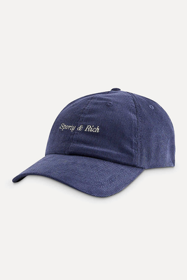 Logo-Embroidered Corduroy Cotton Cap from Sporty & Rich