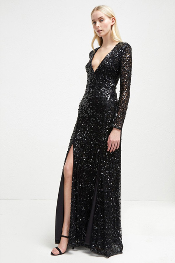 Helena Sparkle V Neck Maxi Dress
