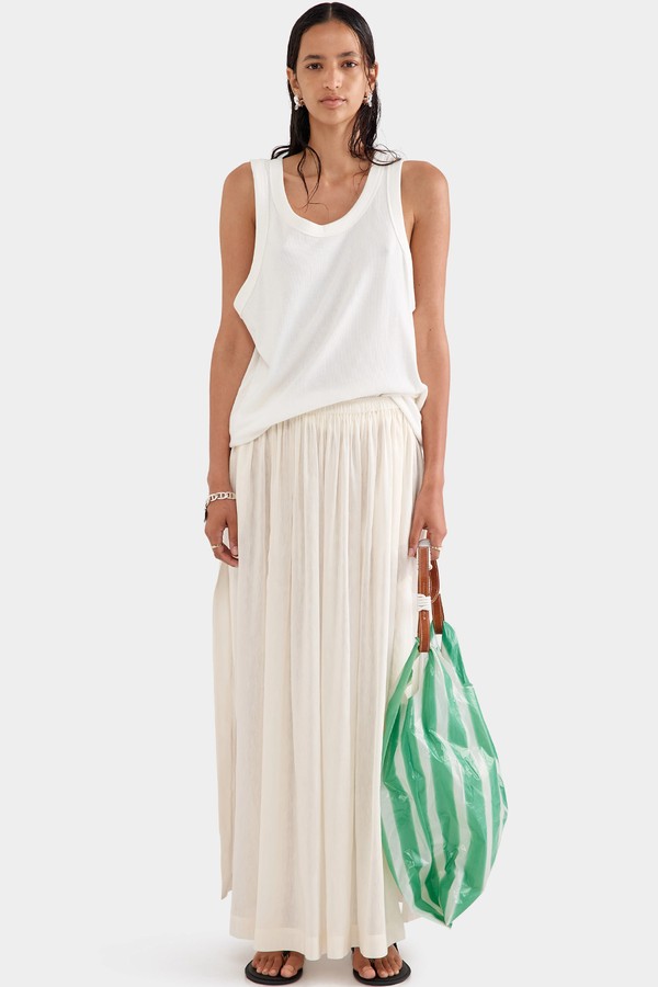 Silk Linen Maxi Skirt from Venroy