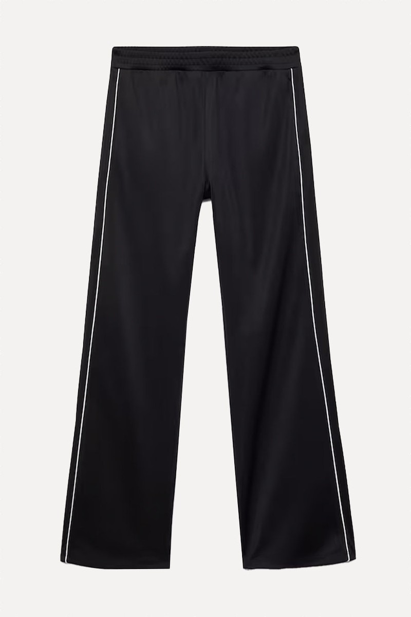 Contrasting Stripe Jogger Trousers from Mango