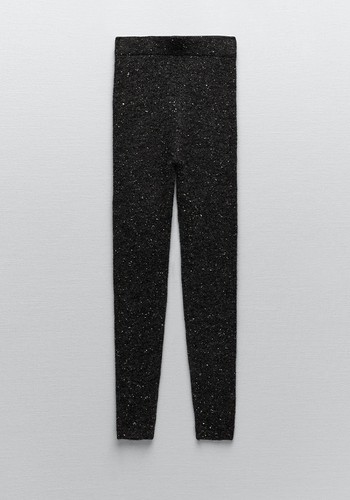 Knit Leggings With Ribbed Trims from Zara