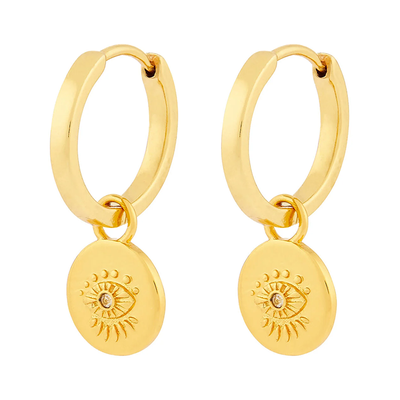 Gold-Plated Evil Eye Huggie Hoop Earrings from Accessorize 