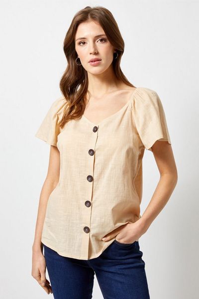 Stone Flutter Sleeve Top