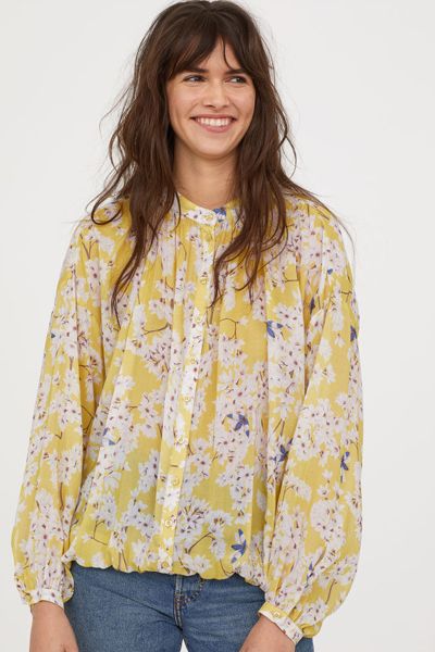 Patterned Lyocell Blouse from H&M