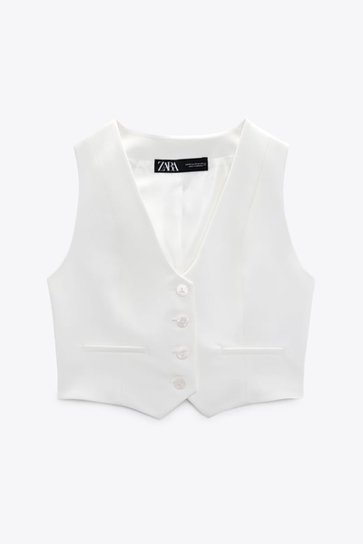 Short Tailored Waistcoat from Zara