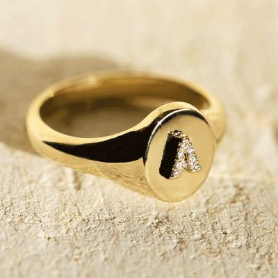 Initial Ring from Aurum + Grey
