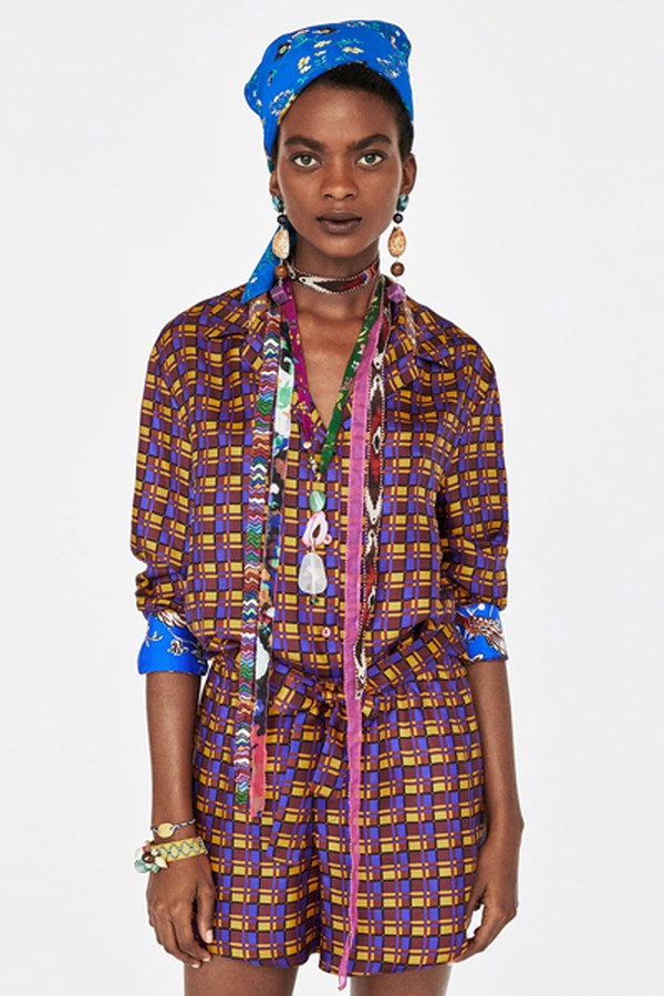 Silk Shirt With Beads