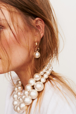 Pearl Bead Hoop Earrings, £15.99 | Zara