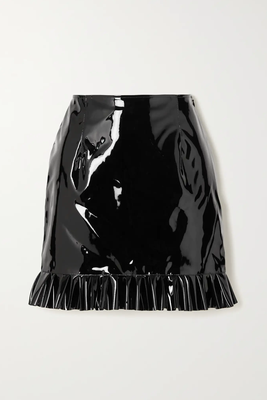 Ruffled Vinyl Mini Skirt from Alessandra Rich