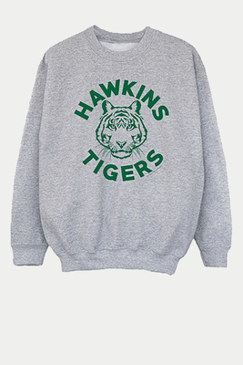 Stranger Things Hawkins Tigers Grey Sweatshirt from Next