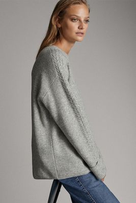 Cape-Style Purl Knit Sweater from Massimo Dutti