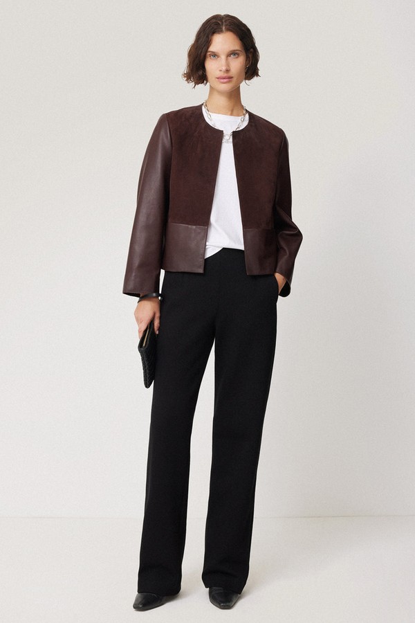 Nakoa Leather Mix Jacket from Jigsaw
