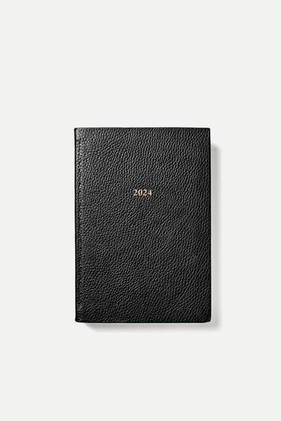 2024 A5 Day To Page Leather Diary 