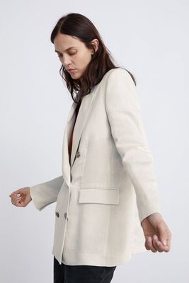 Glossy Linen Blazer from Zara