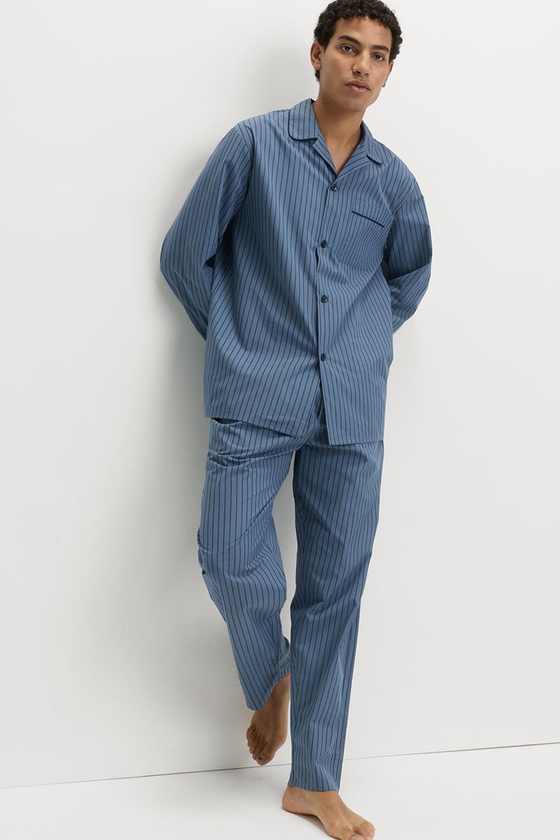 Pure Cotton Striped Pyjama Set from Marks & Spencer