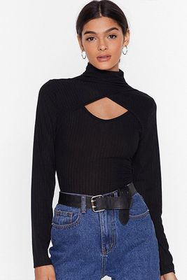 Hole-d On High Neck Cut-Out Top from NastyGal