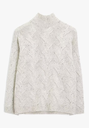 Cashmere Cable Funnel Neck Jumper from John Lewis & Partners