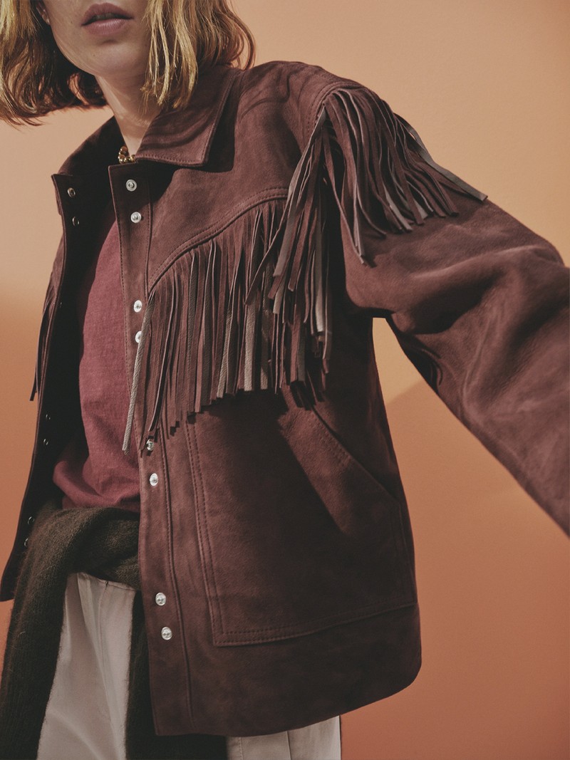 Oona Fringe Suede Jacket 