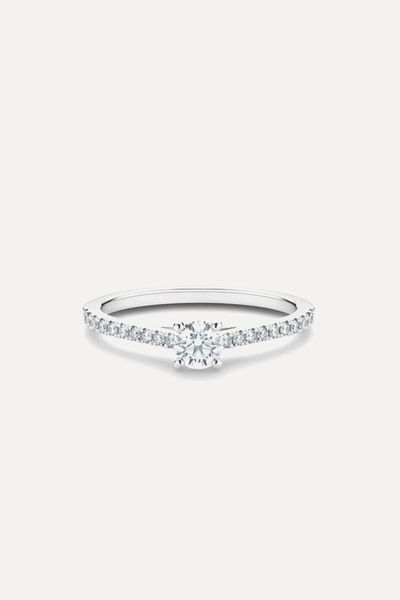 DB Classic Pavé Round Brilliant Diamond Ring