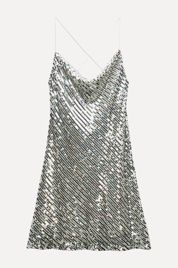 Mini Slip Dress With Sequins from Zara