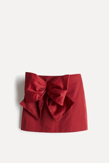 Bow-Front Mini Skirt