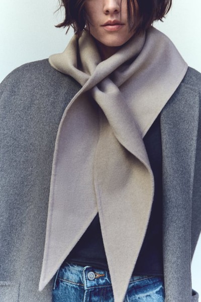 Wool Blend Bandana Scarf from Zara