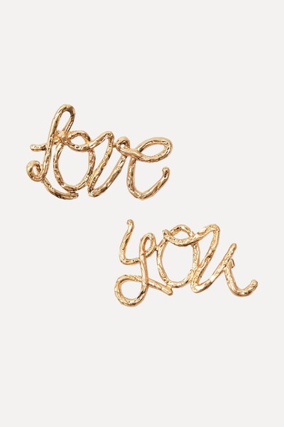 Love You Earrings from Zara