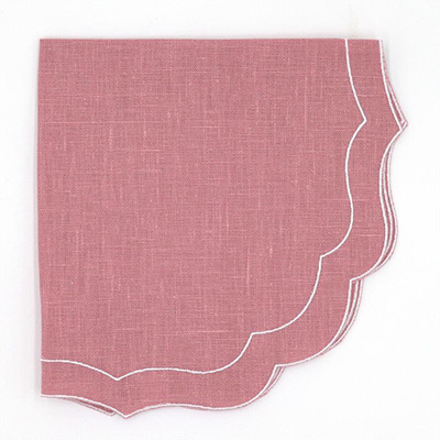 Georgia Scallop Italian Linen Napkin