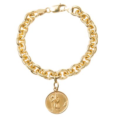 Gold St Christopher Bracelet from Tilly Sveaas